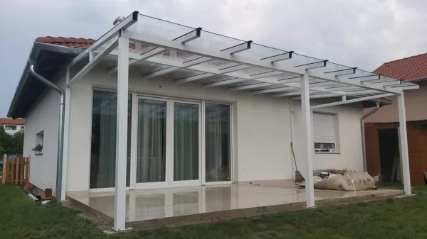 Teraszfedés; üvegtető kialakítás